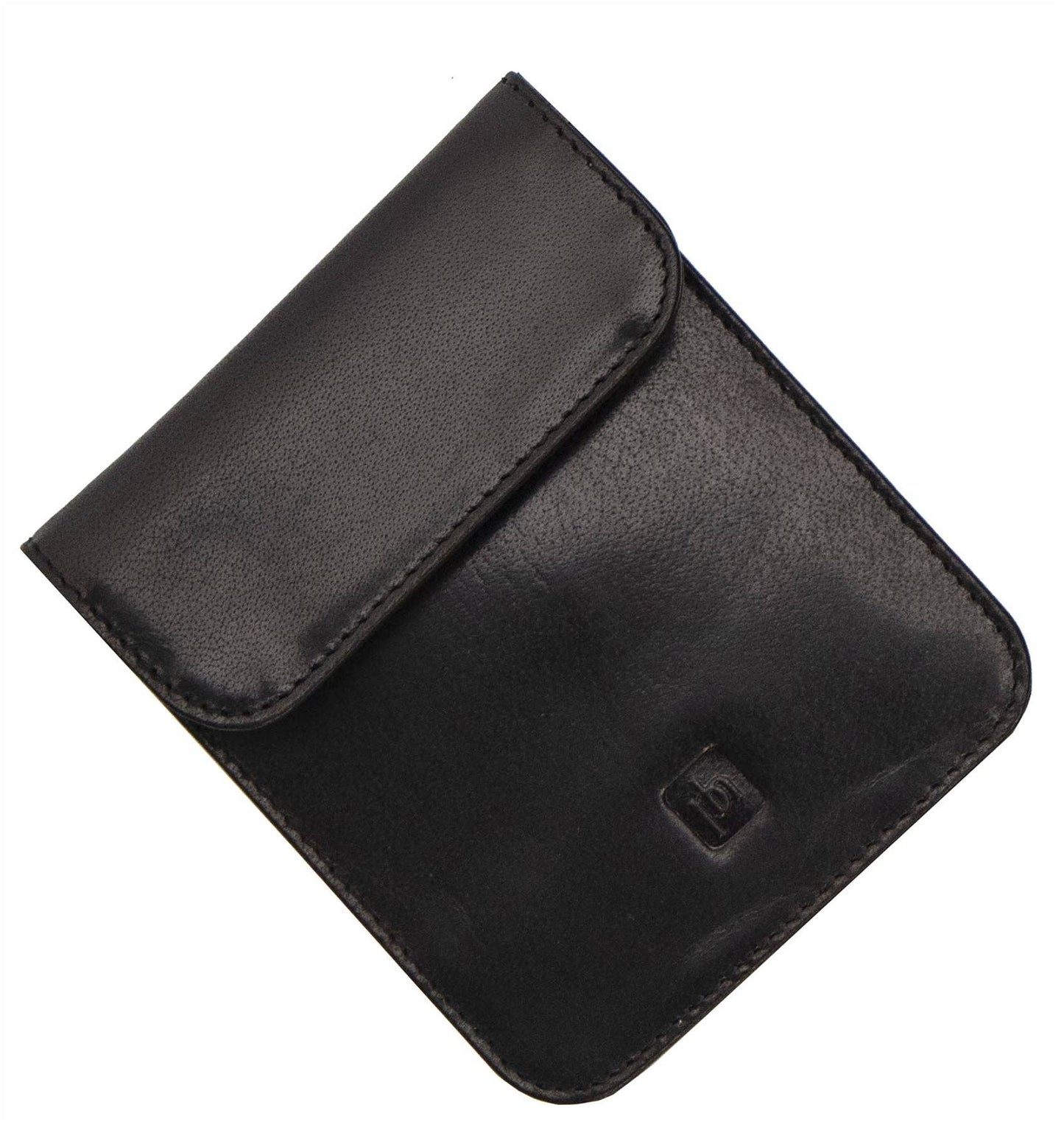 Leather RFID Key Pouch Holder - Black or Brown
