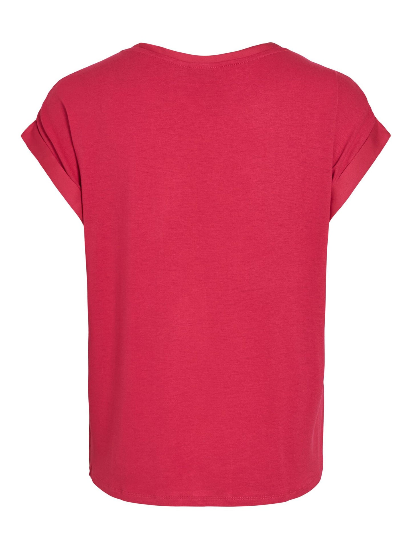 Satin Short Sleeve Top - Raspberry Pink