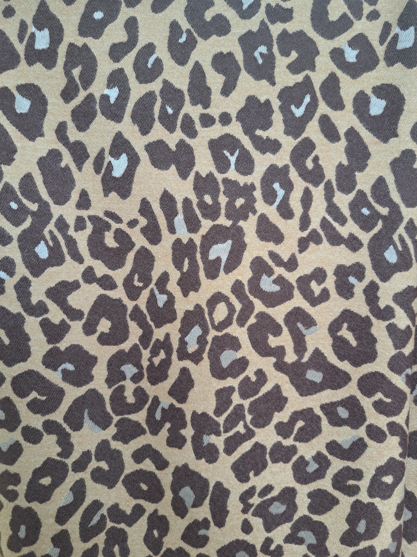 Leopard Print Cashmere Blend Scarf - Coffee & Brown