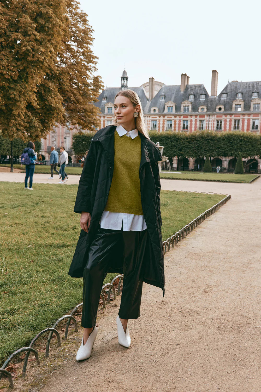 Lightweight Quilted Coat - Black