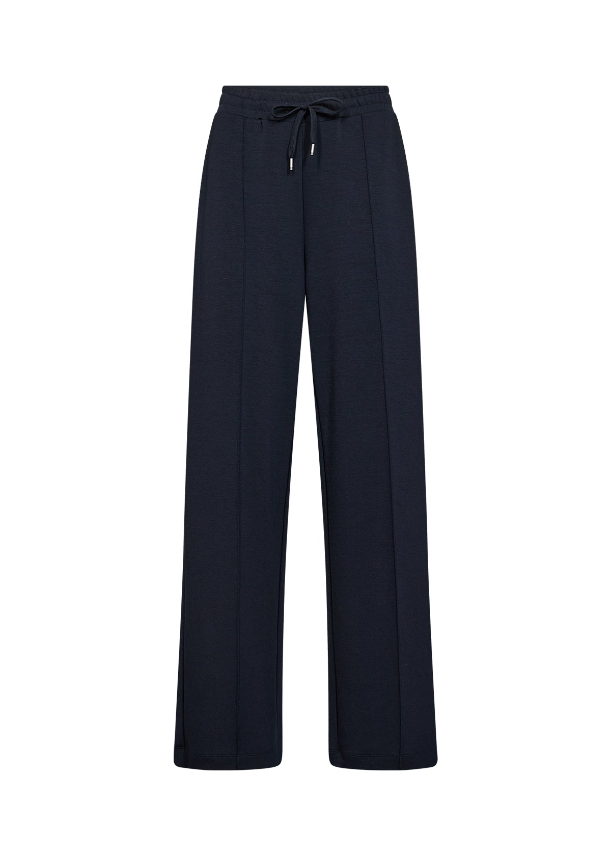Loungewear Pants With Elasticated And Draw String Waist - Navy