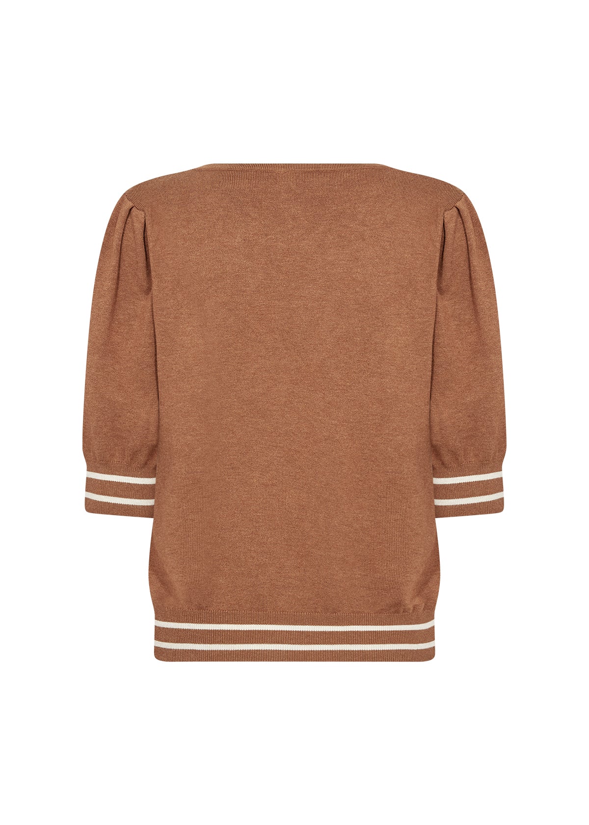 Elbow Length Pullover in Oatmeal & Navy or Toffee & Ivory