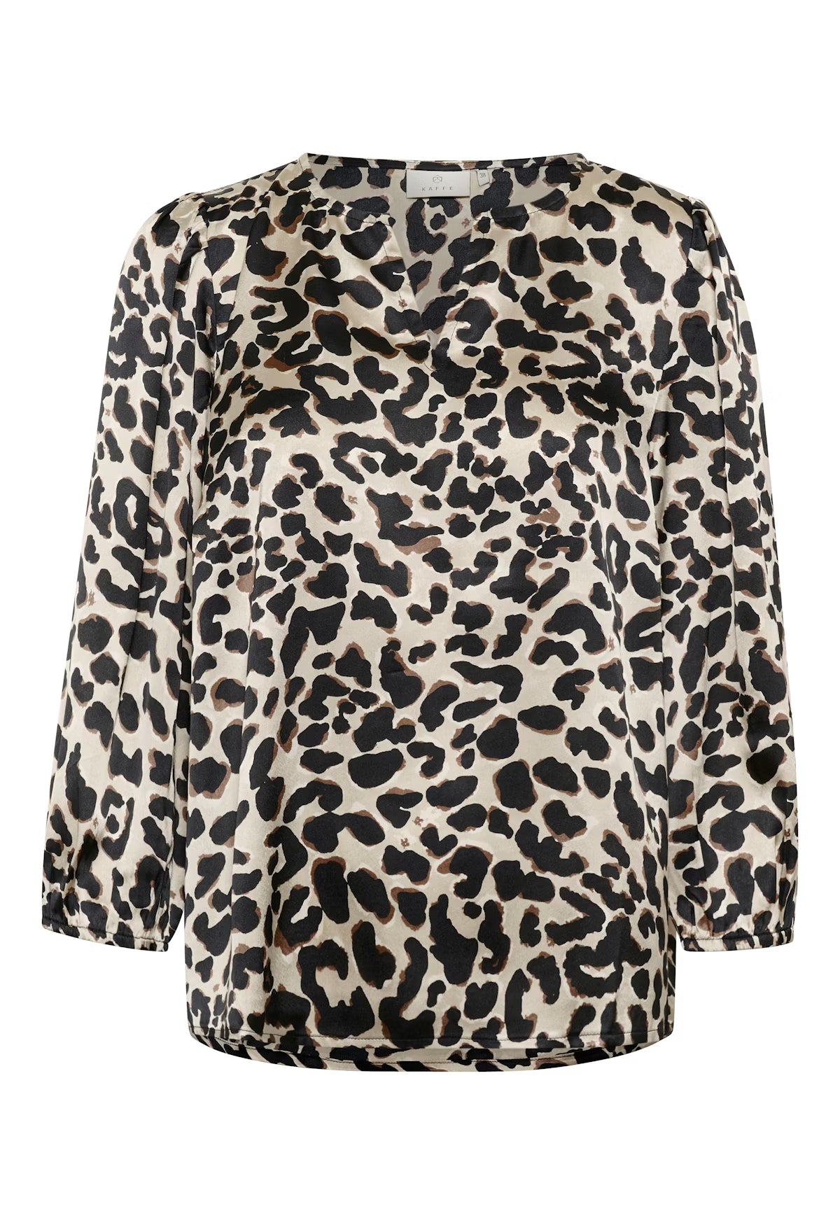 Leopard Print Blouse - Grey Leopard & Brown Leopard