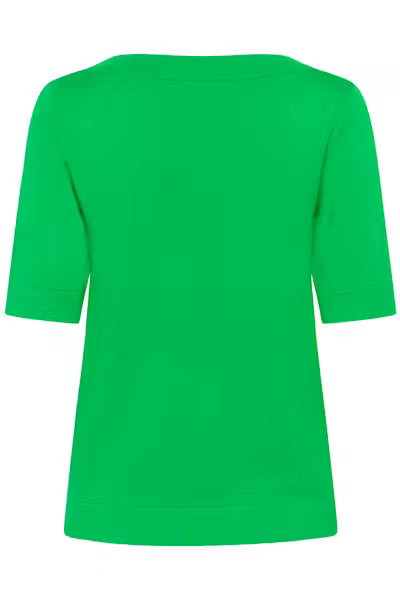 Boatneck Short Sleeve Pullover - Bright Green
