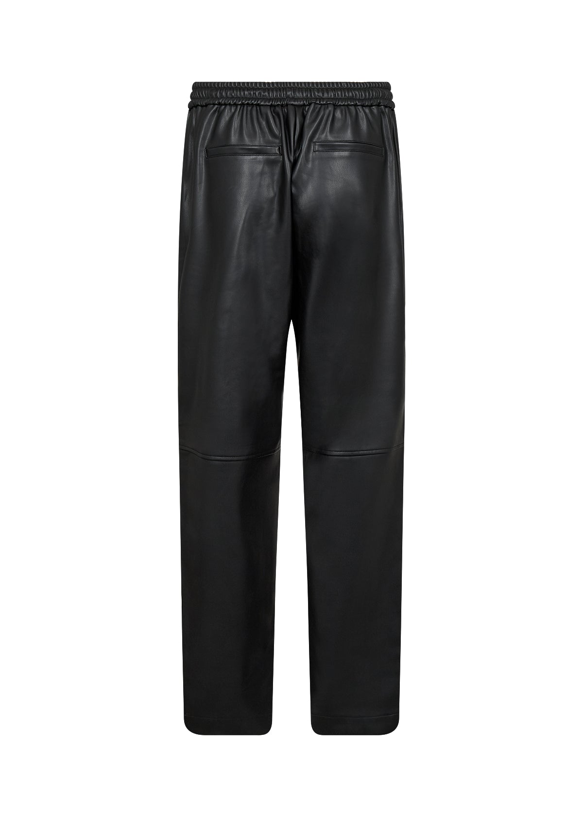 Black Faux Leather Trousers