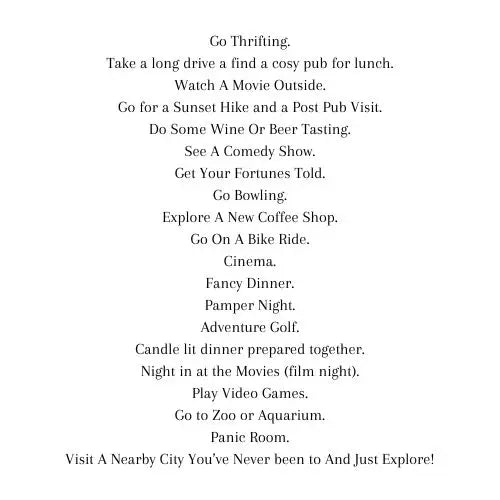 Our Date Night Ideas' Pot