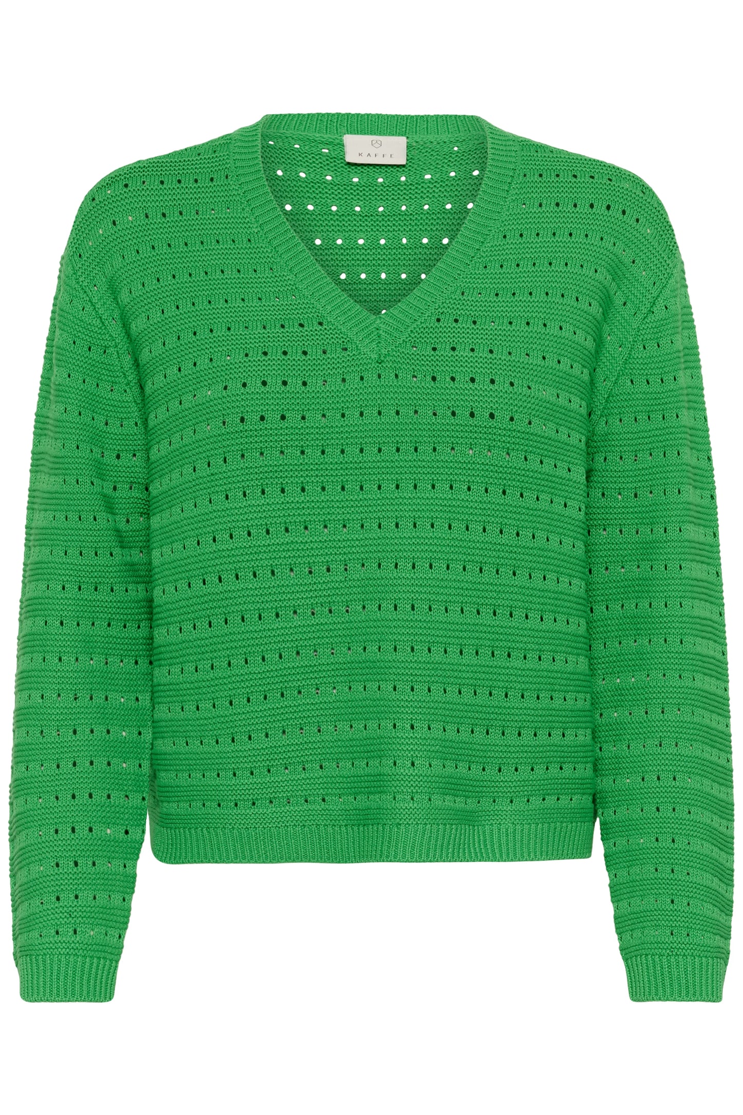 V Neck Jumper - Bright Green