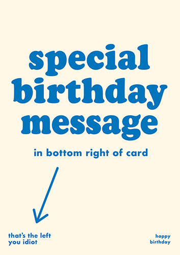 Greeting Card - Special Birthday Message