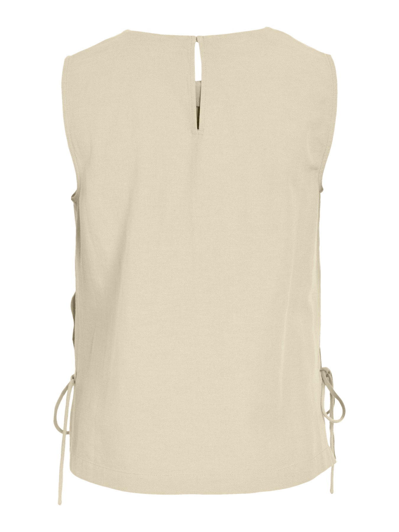 Sleeveless Linen Mix Shell Top - Various Colours