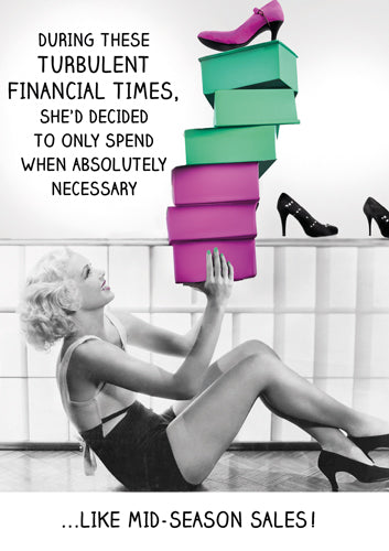Greeting Card - Turbulent financial times