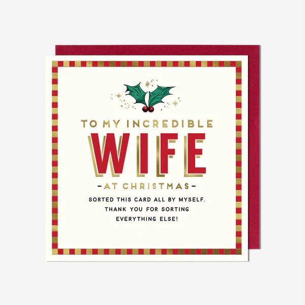 Greeting Card - Wife Thanks For Sorting