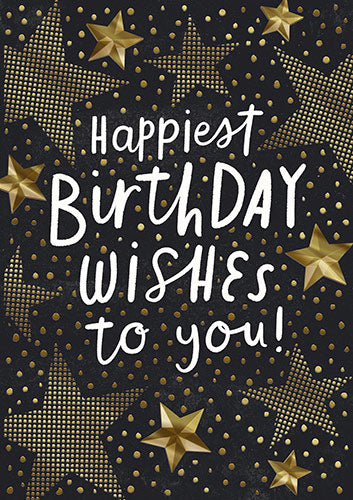 Greeting Card - Happiest Birthday Wishes