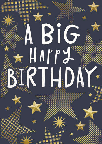 Greeting Card - A Big Happy Birthday Stars