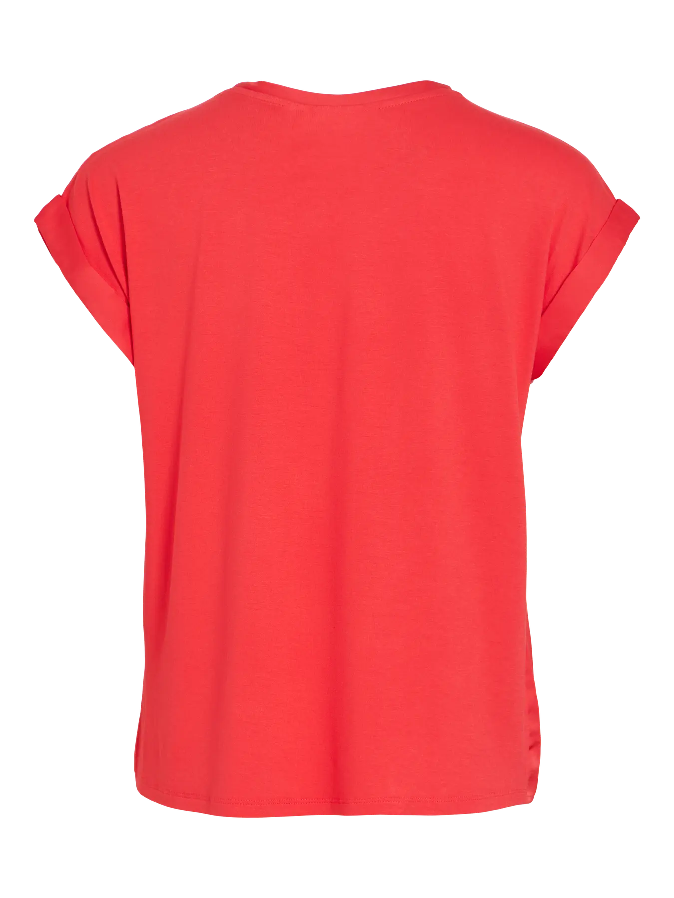 Satin Short Sleeve Top - Hibiscus