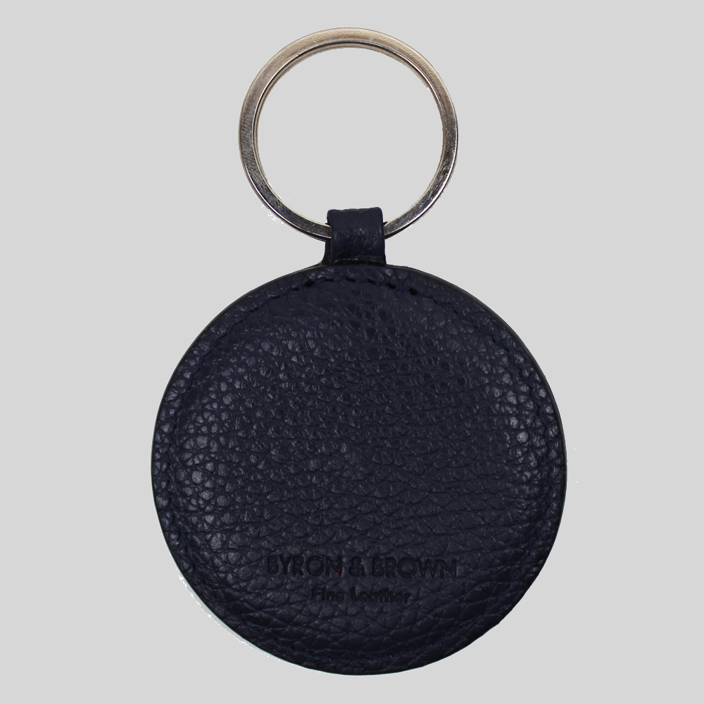 Genuine Textured Nappa Leather Round Key Ring