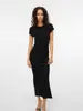 Black Jersey Dress - Maxi Legnth