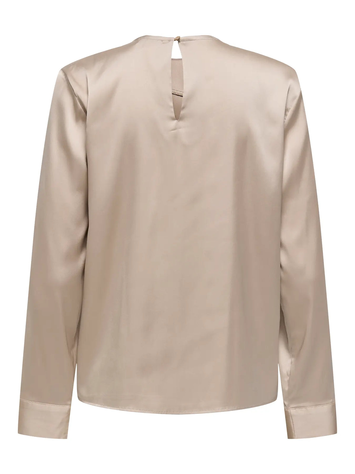 Long Sleeve Satin Top - Champagne (I'M NOT PERFECT)