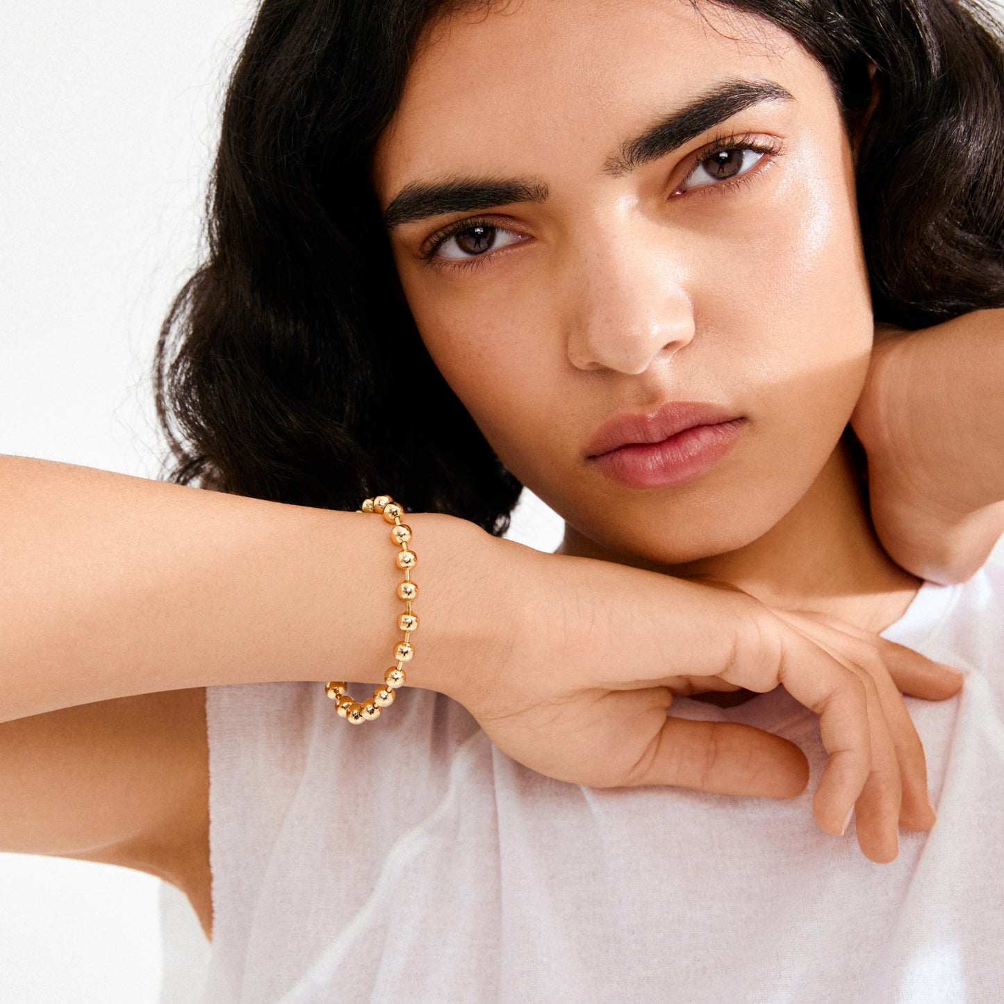 Stylish Orb Design Bracelet - Gold & Silver Plated