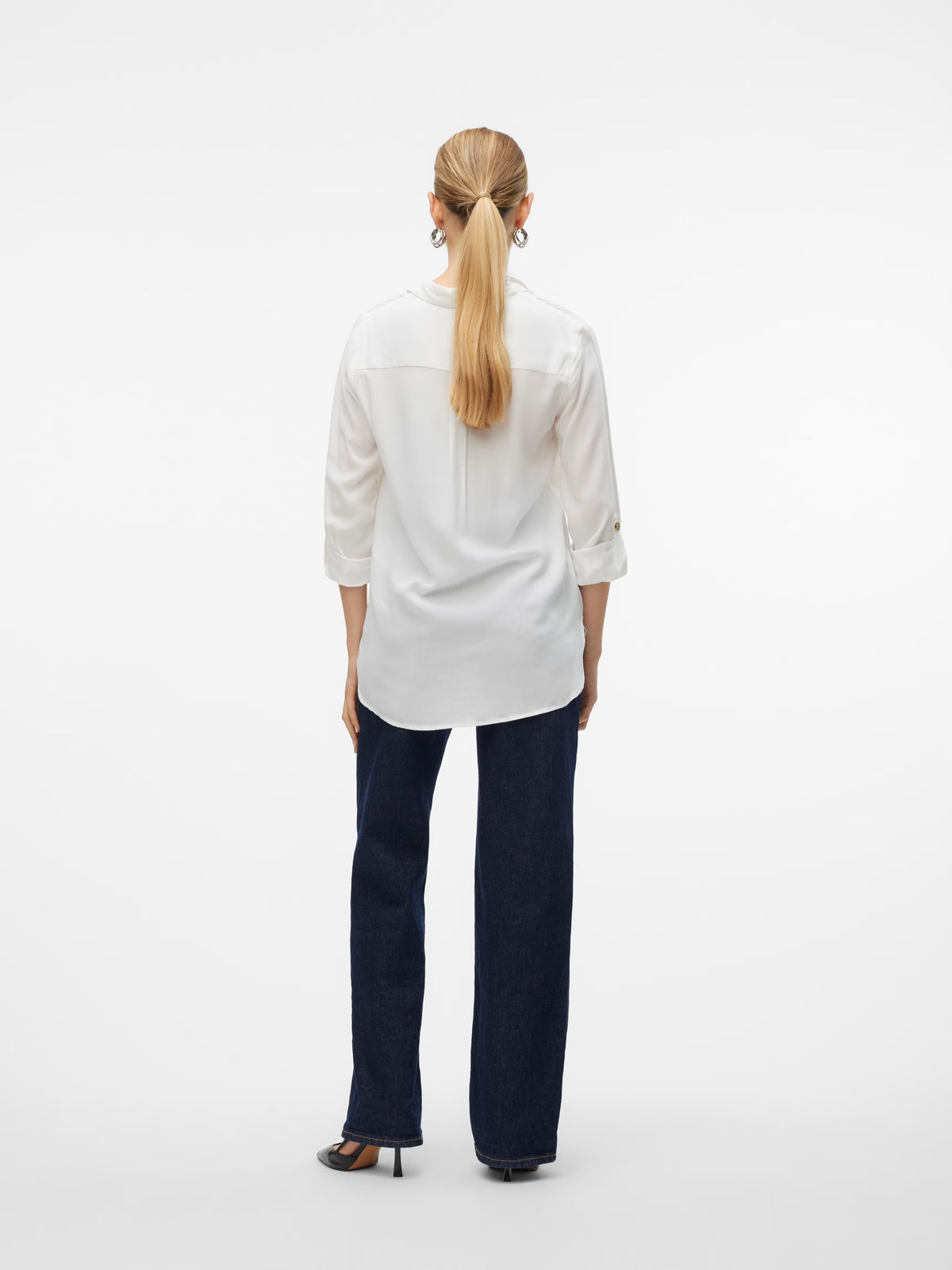 Chest Pocket Shirt - White or Navy & White