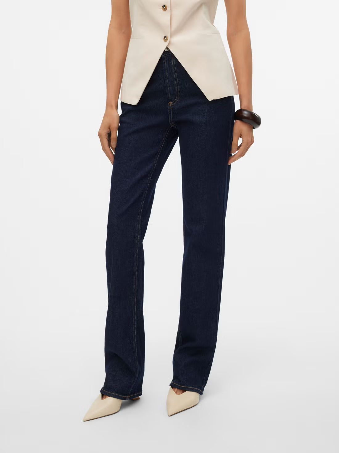 High Rise Straight Fit Jeans