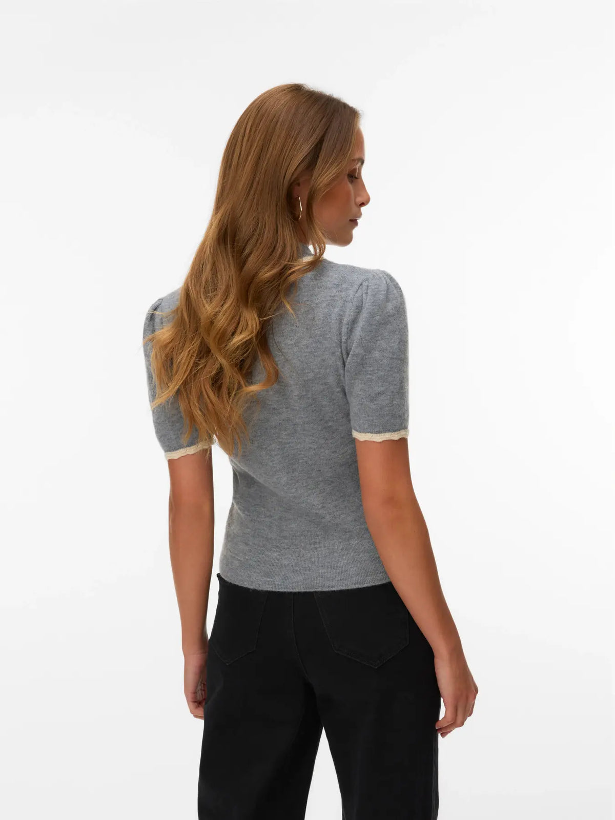 Lace Detail Polo Top