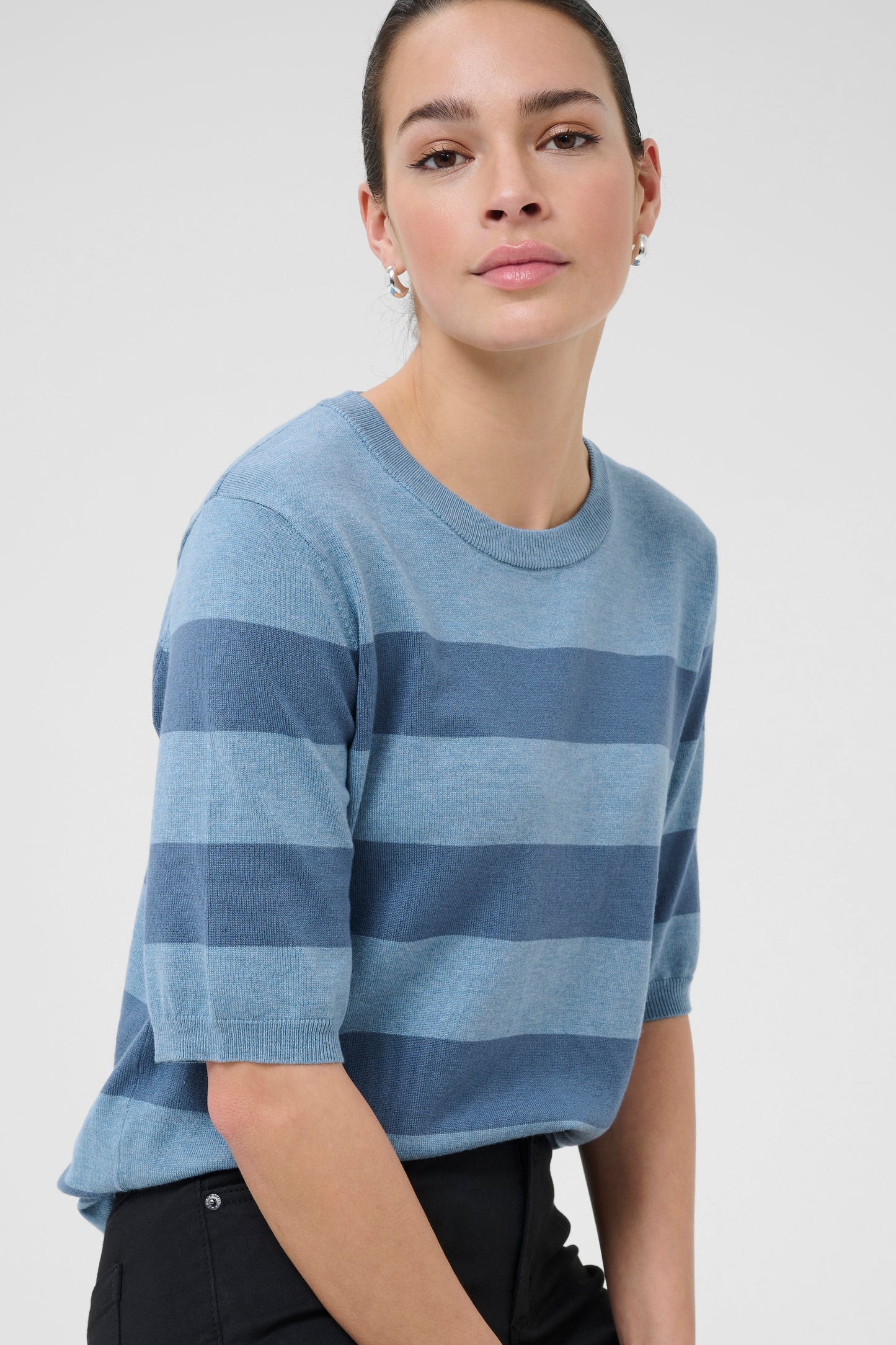 Blue Striped Short Sleeve Jumper (EX-UNIFORM)