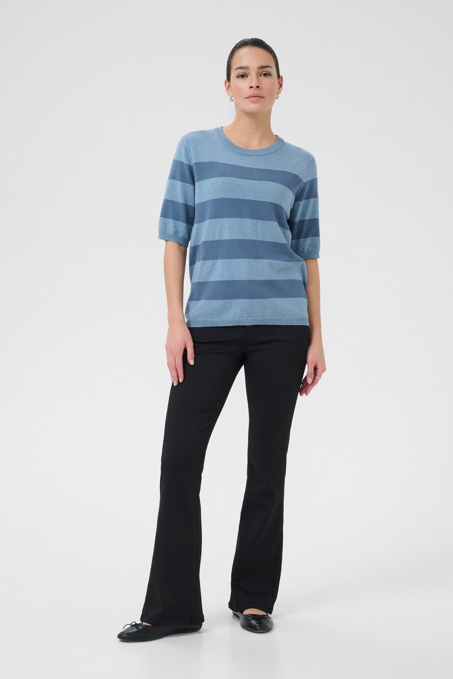 Blue Striped Short Sleeve Jumper (EX-UNIFORM)