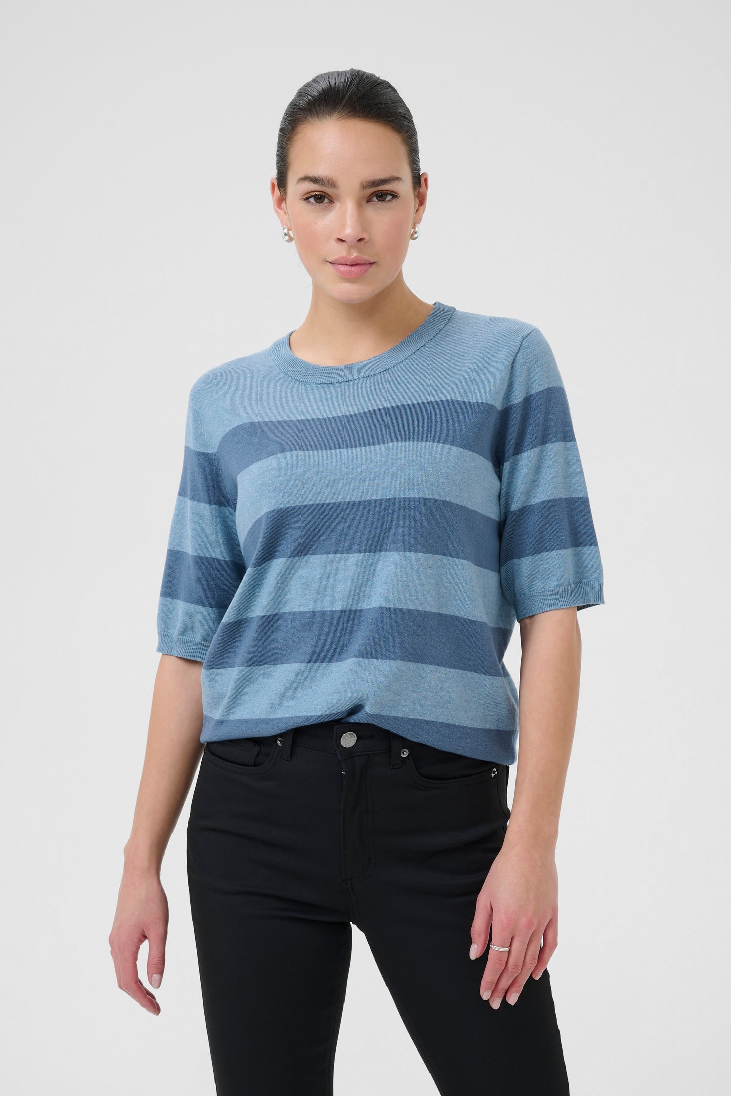 Blue Striped Short Sleeve Jumper (EX-UNIFORM)