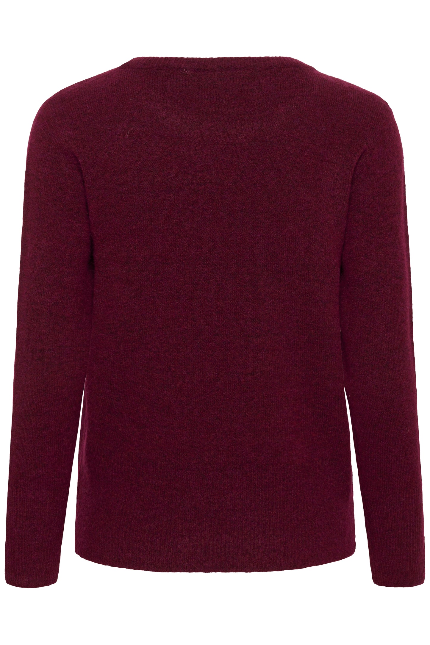 Round Neck Long Sleeve Jumper - Oatmeal, Wine or Black