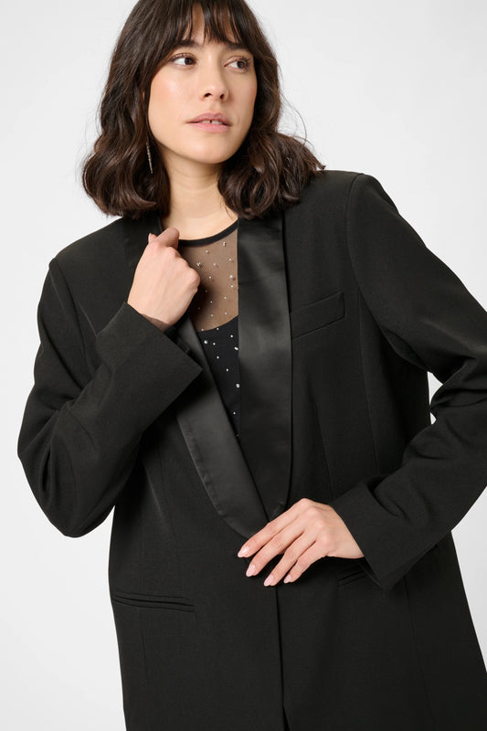 Tuxedo Breasted Blazer - Black