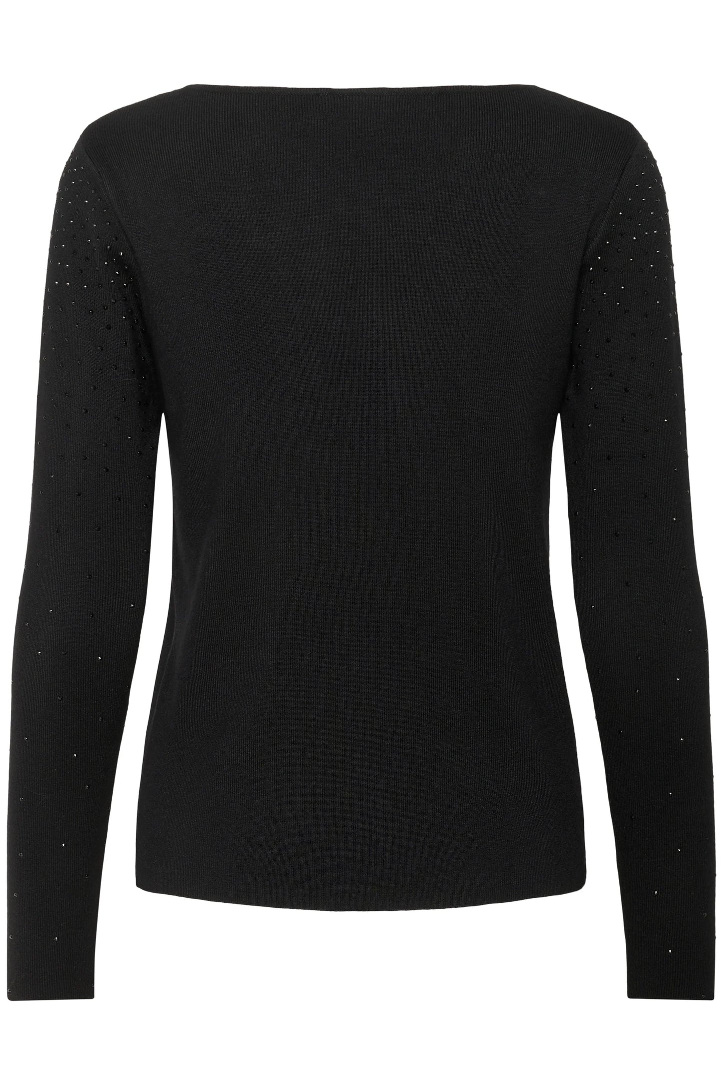 KAminna Knit Pullover In Black with Diamante Detail