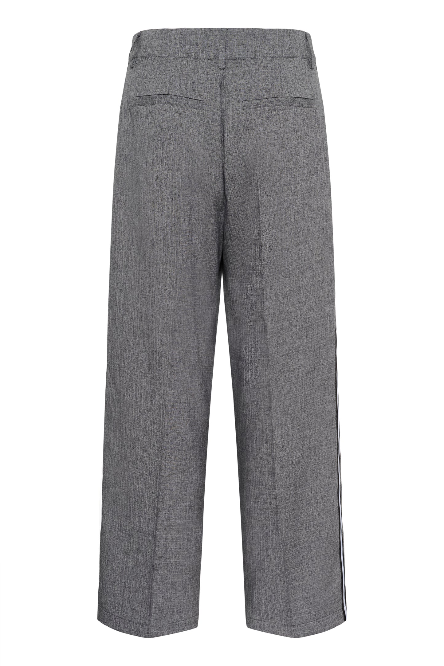 Grey Tailored Trouser With Black & White Stripe