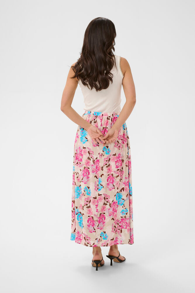 Multicolour Floral Skirt - Cerise, Ivory & Blue