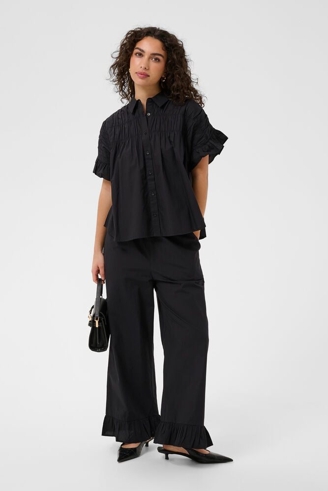 Cotton Flounce sleeve shirt