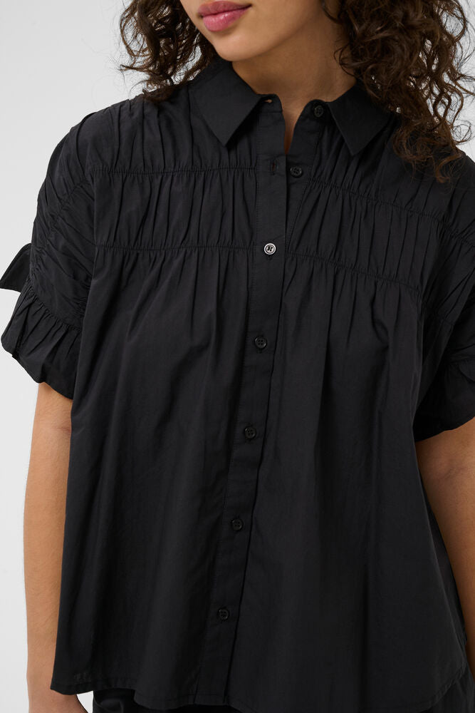 Cotton Flounce sleeve shirt