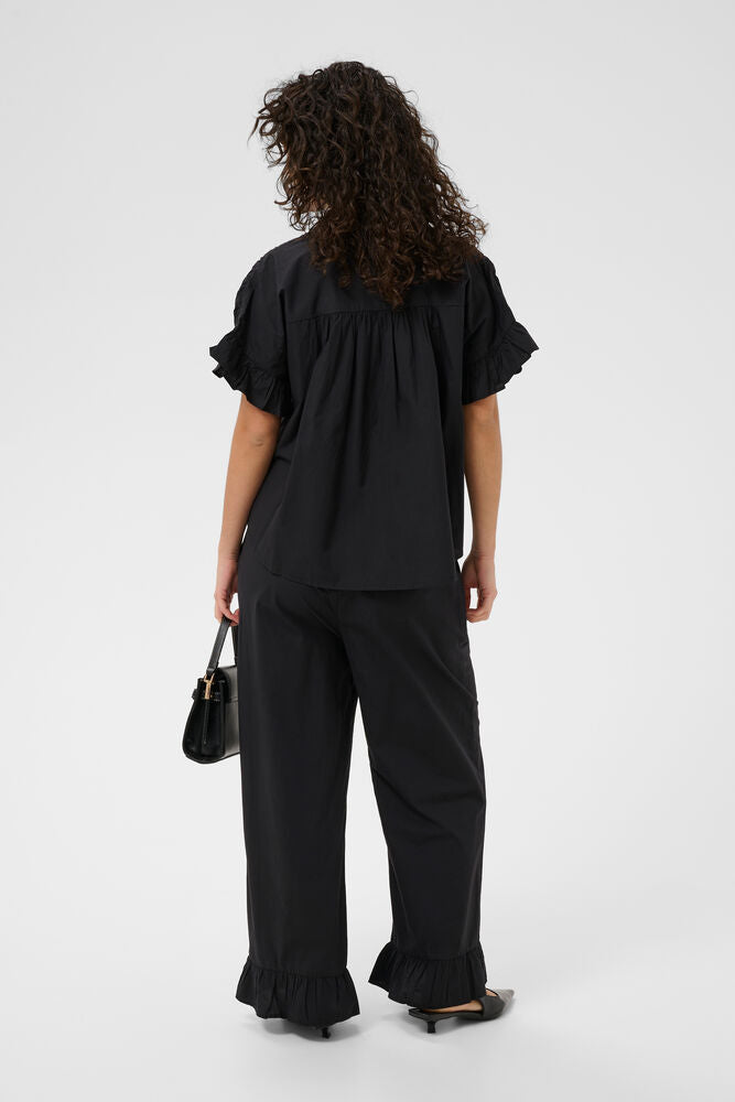 Cotton Flounce sleeve shirt