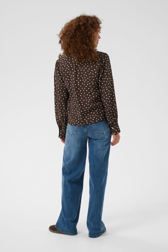 Pretty Polka Dot Pussy Bow Blouse