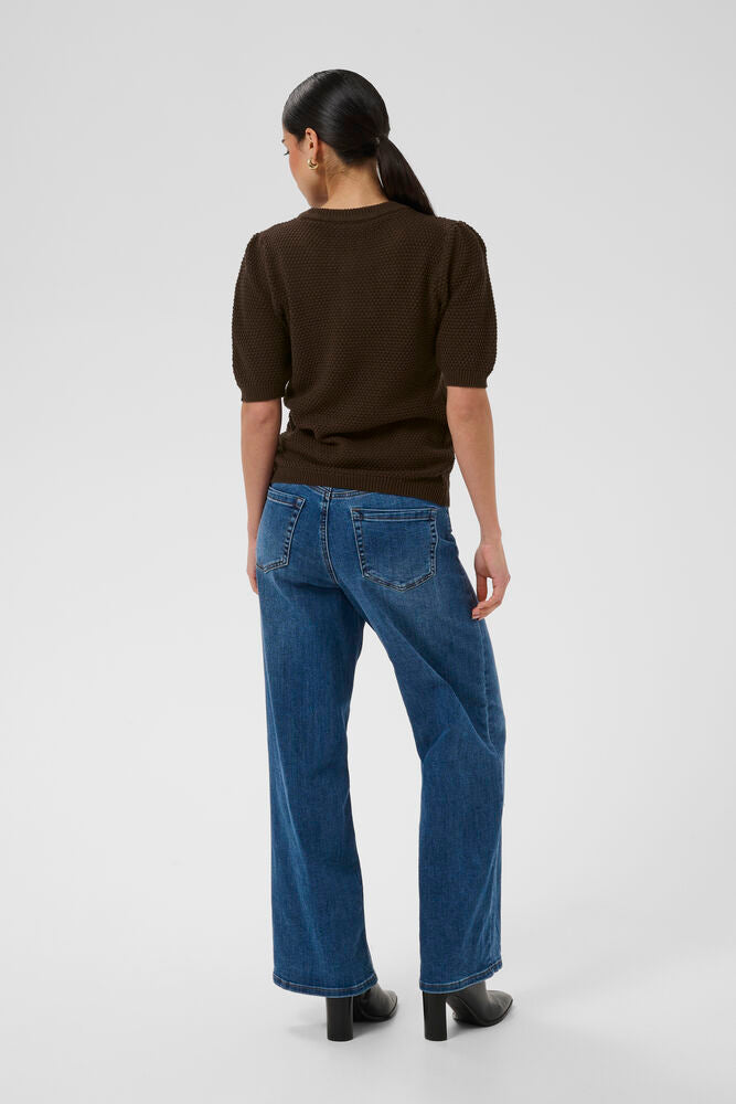 Three Quarter Puff Pullover - Ivory or Brown