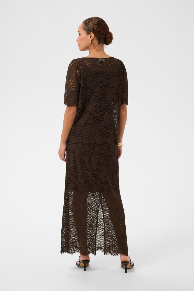 Coffee Lace Blouse