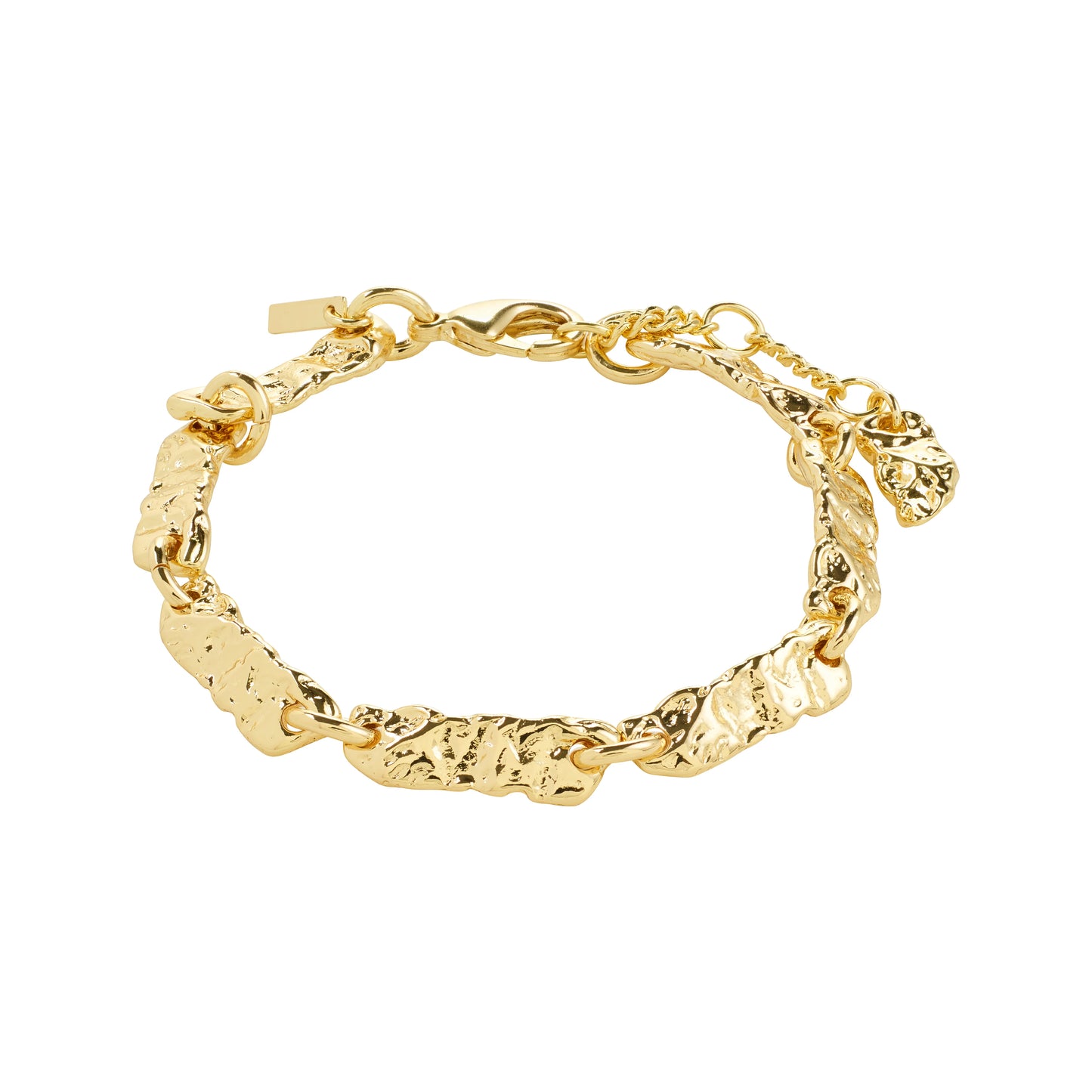 Rustic Link Bracelet With Light Catching Detail - Gold Or Sliver Plated