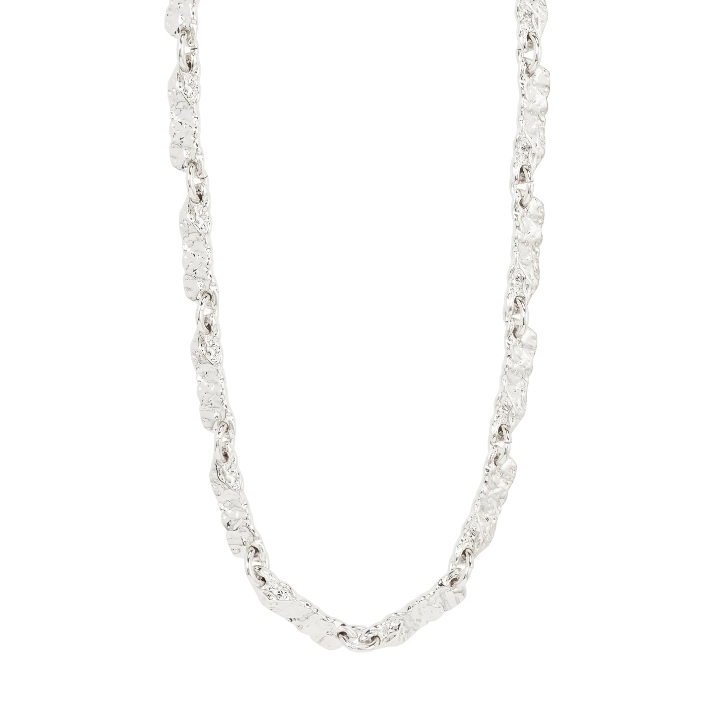 Rustic Link Necklace With Light Catching Detail - Gold Or Sliver Plated