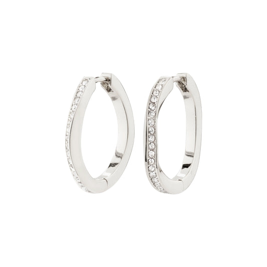 TRUE Hoop Earrings Silver-Plated