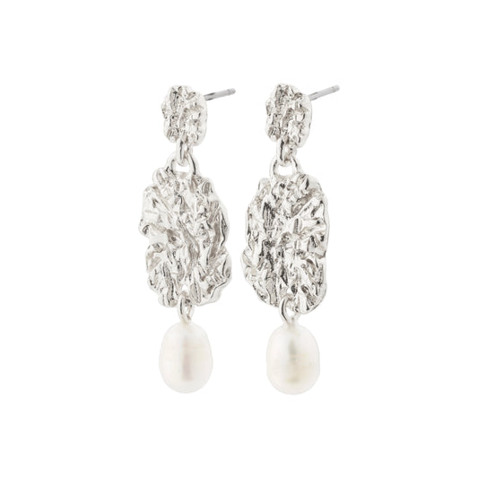 TRUE Earrings Silver-Plated with Freshwater Pearls