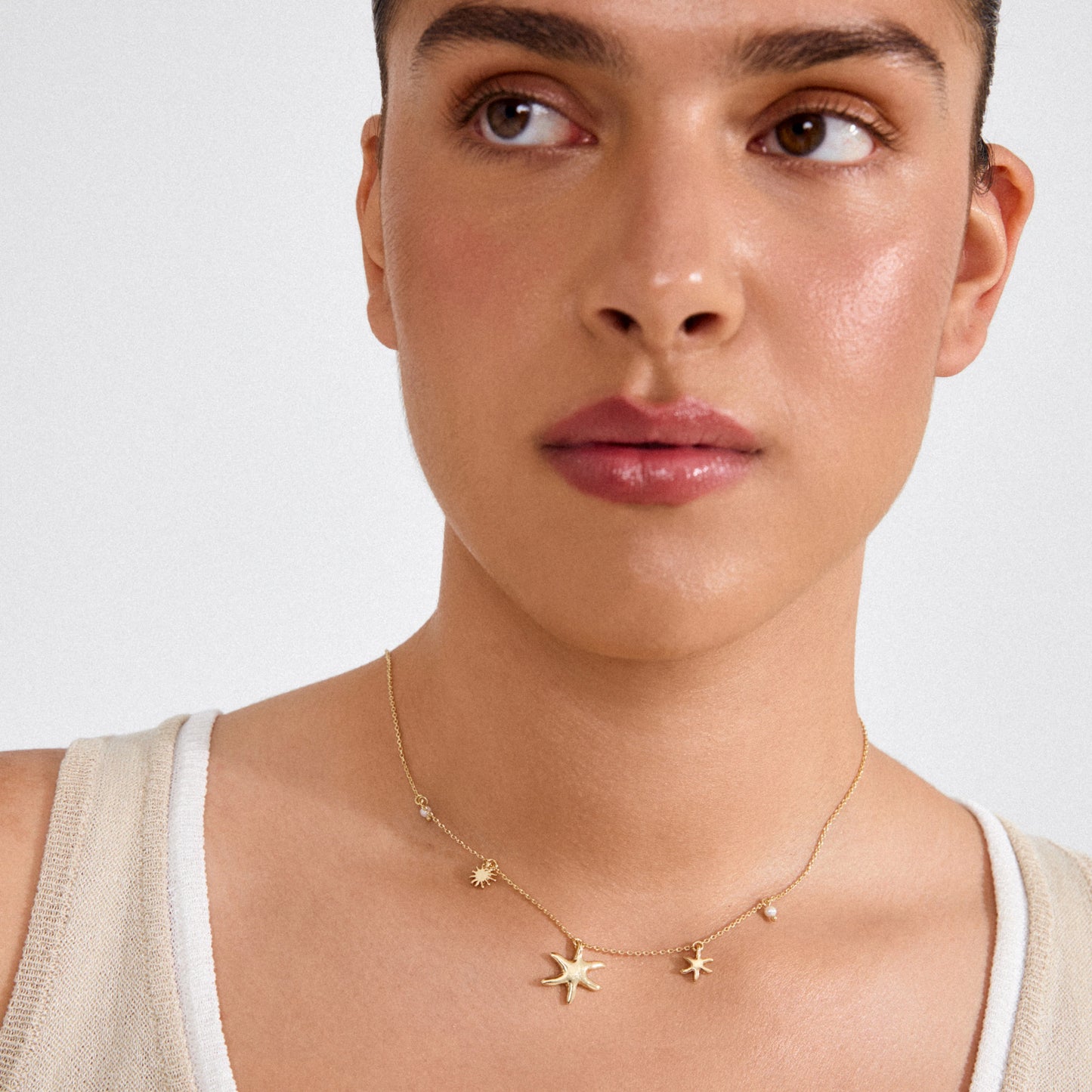 Beach Vibes Necklace With Starfish - Gold or Silver Plated