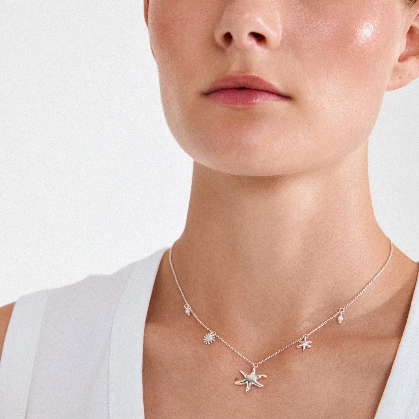 Beach Vibes Necklace With Starfish - Gold or Silver Plated
