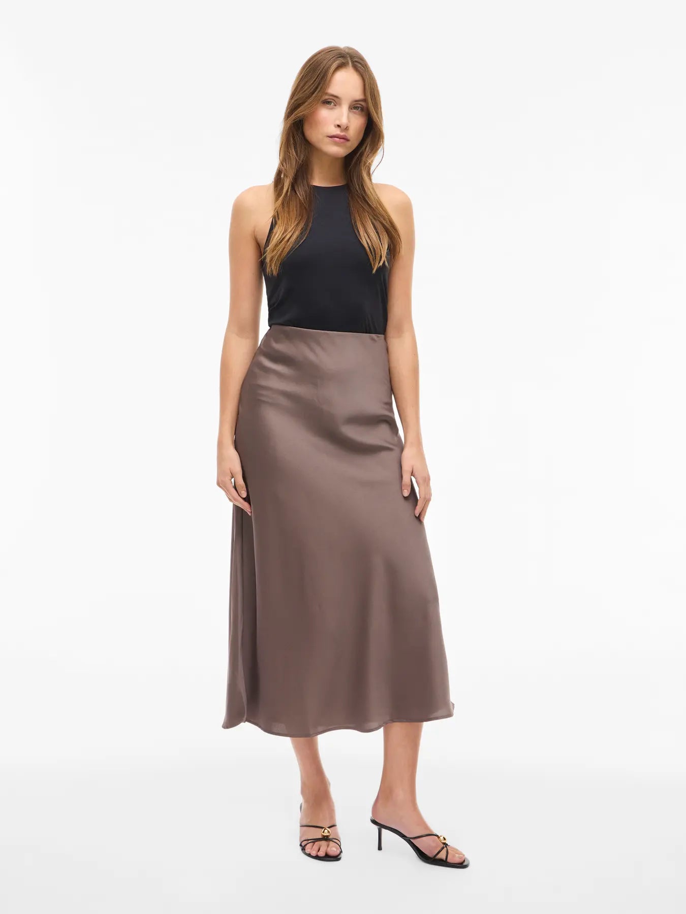 Satin Midi Skirt - Various Colours