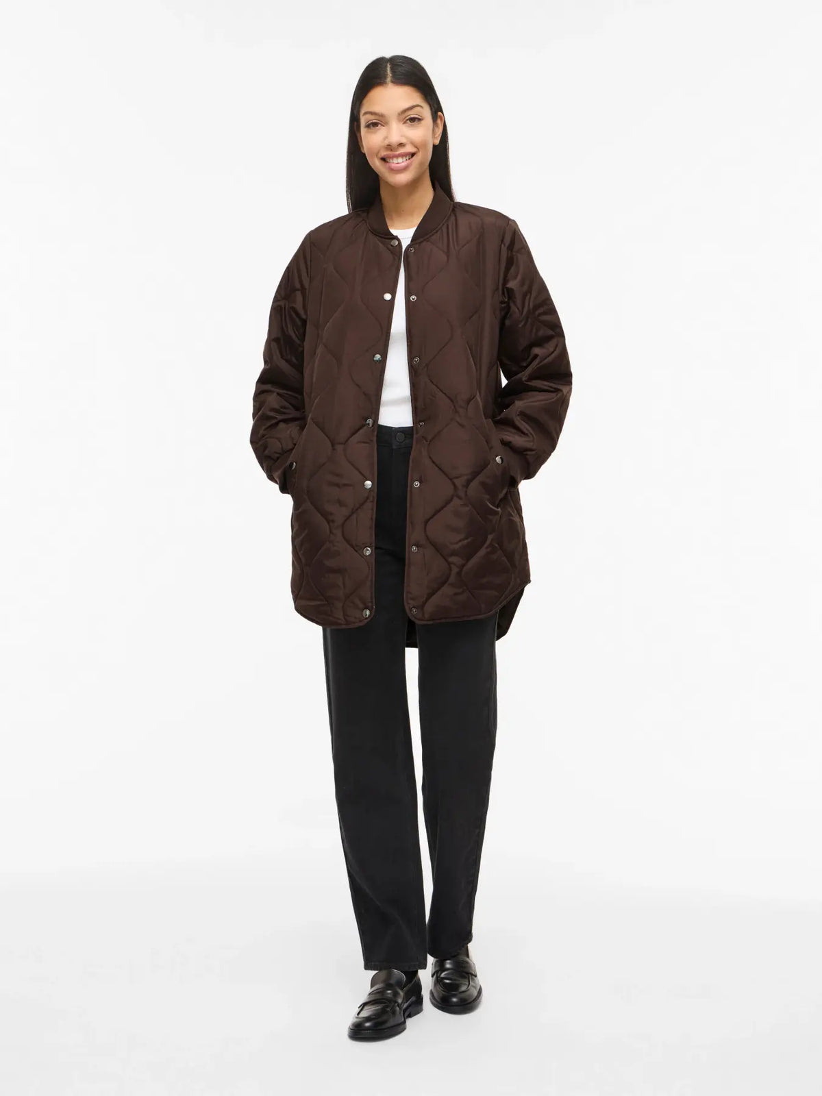 Autumn Quilted Jacket - Chocolate Brown, Green or Black