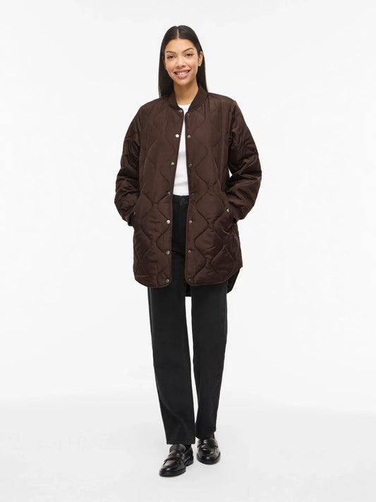 Autumn Quilted Jacket - Chocolate Brown, Green or Black