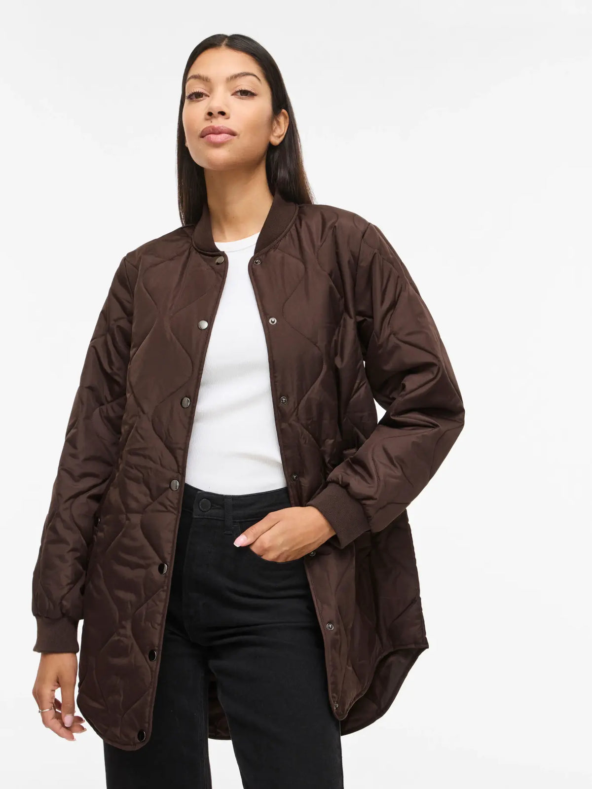 Autumn Quilted Jacket - Chocolate Brown, Green or Black