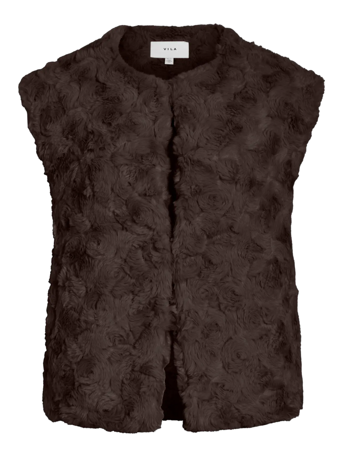 Faux Fur Autumn Gilet - Brown, Wine or Oatmeal